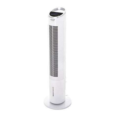 Adler | AD 7855 | Tower Air Cooler | White | Diameter 30 cm | Number of speeds 3 | Oscillation | 60 W | Yes - 2